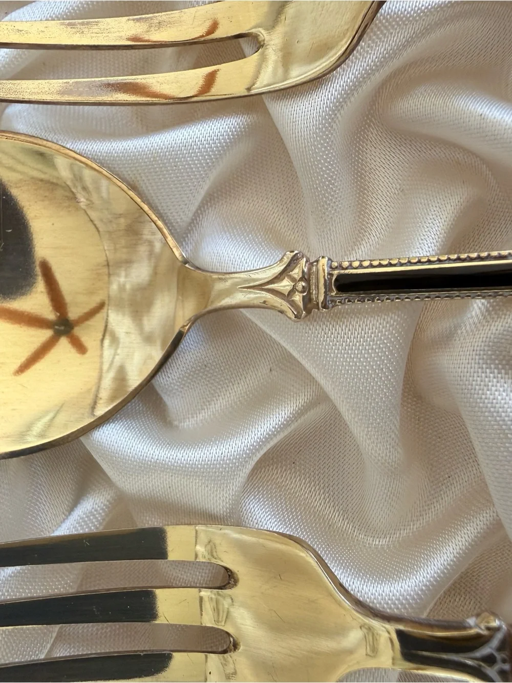 David Anderson sterling silver vermeil and enamel appetizer set